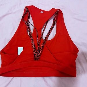 Red fabletics bra size S